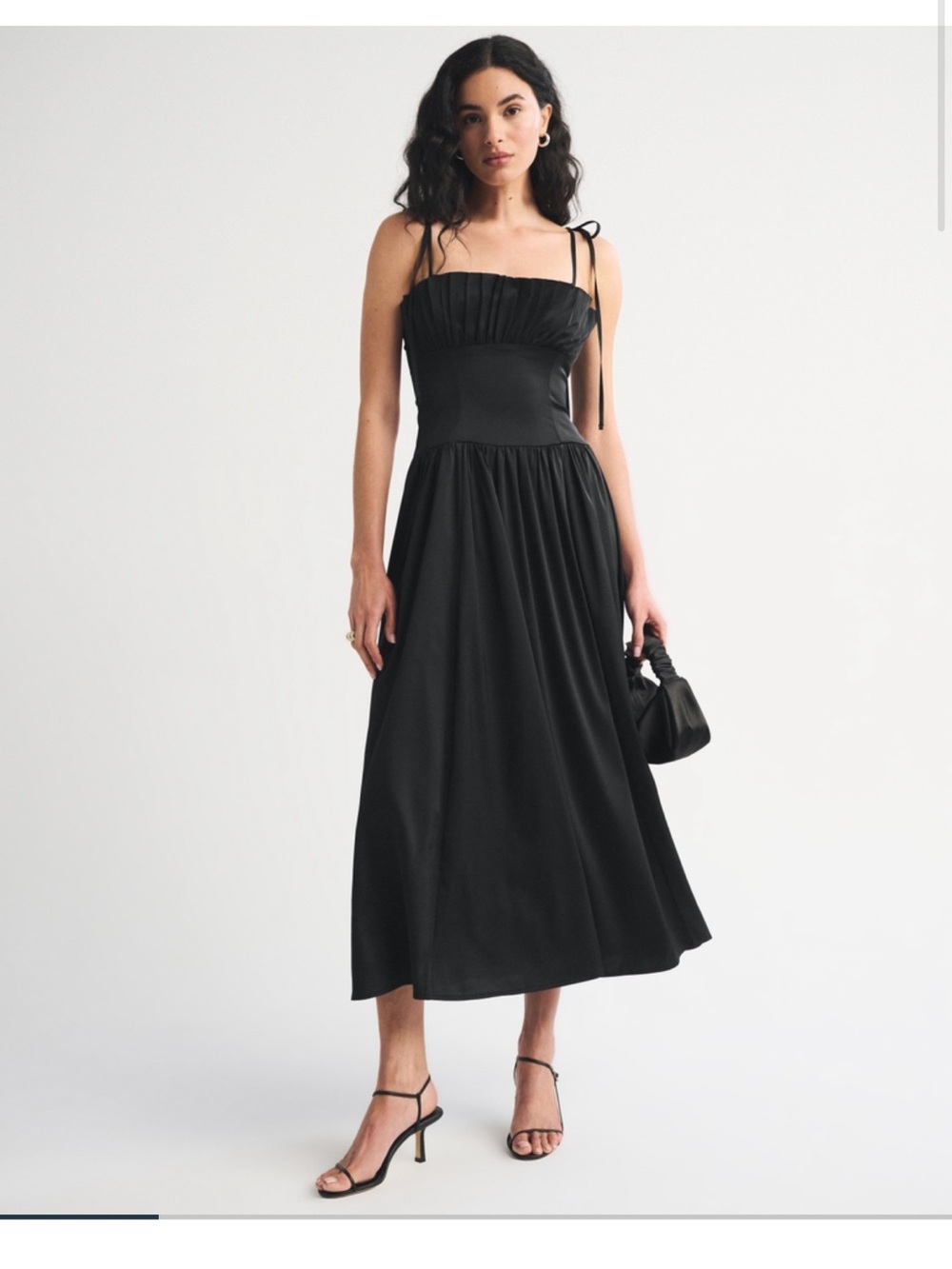 BNWT Abercrombie Tie-Shoulder Bra-Free Maxi Dress - Medium Petite